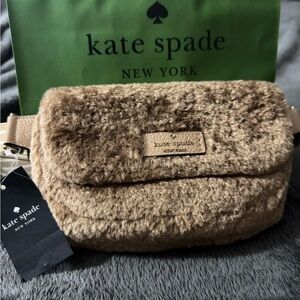 Kate Spade Light Fawn Faux Fur Belt Bag